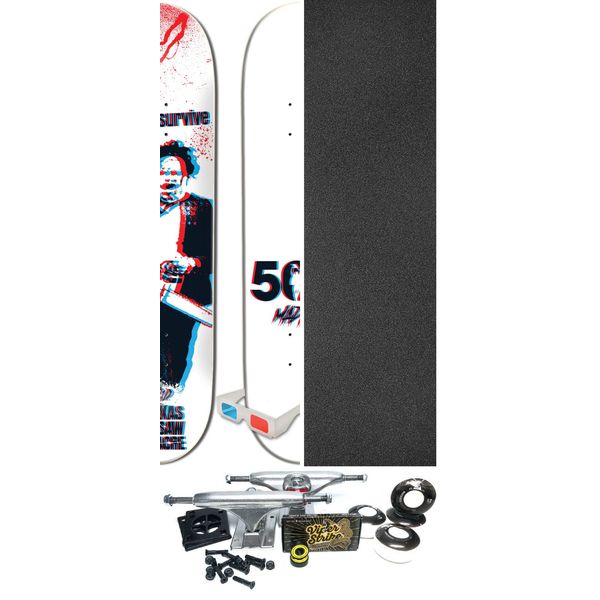 Madrid Skateboards Texas Chainsaw Massacre LTD Survive 3D Skateboard Deck - 8.5" x 32.5" - Complete Skateboard Bundle